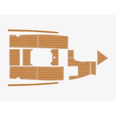 Imagem de outdek Plataforma de natação Mastercraft Sportstar Cockpit 1999 1/10.2 cm 6 mm espuma EVA Faux Teak Marine Floor (marrom sobre branco)