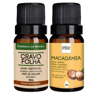 Imagem de Kit Óleo Essencial Cravo + Macadâmia 10ml - Essência Brasil - Essência