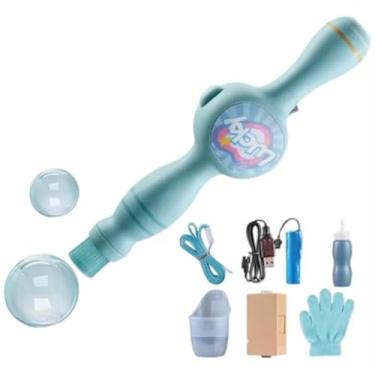 Imagem de ￼Brinquedo Bolha de Sabão com Fumaça Varinha Mágica Rosa Infantil Festa Crianças