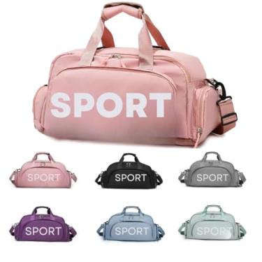 Imagem de Bolsa Esportiva Mochila Mala De Treino Impermeável Premium Original - Bag Porta Tênis Ajustável Bolsos Laterais Resistente Academia Boxe Atividade Fitness Grande Viagem Feminina Masculina (ROSA)