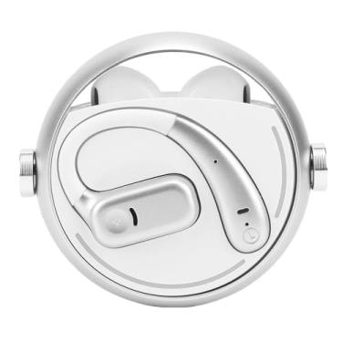 Imagem de Asixxsix Fones de Ouvido Sem Fio, 2 Em 1 Earhook e Fones de Ouvido Regulares Com Bluetooth 5.3, IPX5 à Prova D'água, 140H Playtime, Com 300mAh Charging Case, para Exercícios (Branco)