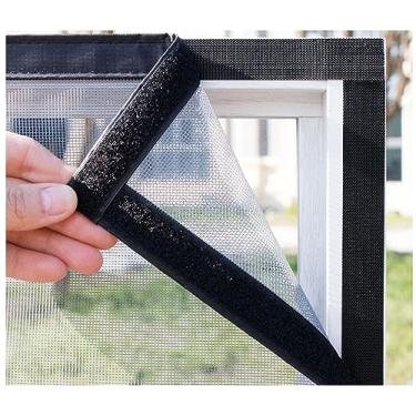 Imagem de Telas Mosquiteiras Para Janelas, Rede De Janela Autoadesiva Diy, Janela De Mosquiteiro, Malha De Janela Para Gatos, Rede Mosquiteira Sem Perfuração, Fáci, White Mesh White Frame, 80x150cm