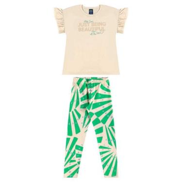 Imagem de Conjunto Blusa e Legging Estampada Bee Loop, Bege, 6