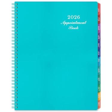 Imagem de Agenda e agenda semanal 2025-2026 - Agenda horária diária 2025-2026, 23 x 28 cm, julho de 2025 - junho de 2026, intervalo de 30 minutos, plano - encadernação em espiral, papel grosso - verde-petróleo