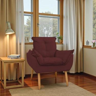 Imagem de Poltrona Para Sala Decorativa Opala Pés Palito Suede - Porto Decor, Bo