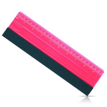 Imagem de PEOVLVN Rodo profissional para vinil, rodo de feltro pequeno com régua, ferramenta de alisamento de papel de parede, rodos de vinil para adesivos, papel de parede, película de janela