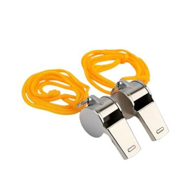 Imagem de Apito Metálico com Cordão, Conjunto com 2 Unidades