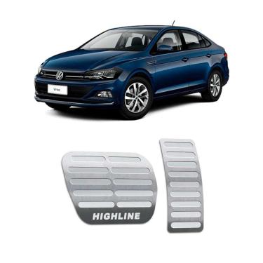 Imagem de Pedaleiras Virtus Highline 2018/2020 Em Aço Inox Prata