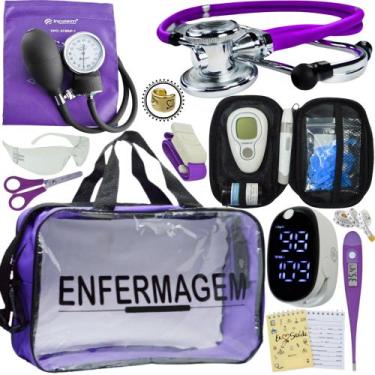 Imagem de Kit Enfermagem Premium Basico - Love Saude, ROXO TRANSPARENTE INCOTERM