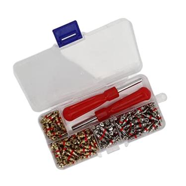 Imagem de Ymiko Kit de Núcleo de Válvula de Ar Condicionado de Carro, Ferramentas de Reparo de Ar Condicionado Automotivo Com Ferramenta de Remoção de Remoção de Núcleo de Válvula 180PCS para Carros,