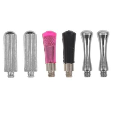 Imagem de Veemoon 6 peças de tesoura de PET, descansos de dedo de cor aleatória, cortadores de cabelo, unhas de cauda para cuidados com cães, peças de tesouras resistentes para uso profissional em salão de