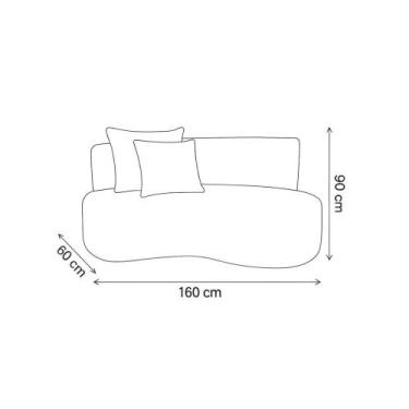 Imagem de Conjunto Sofá Curvo Orgânico + 2Puffs Nature Gaia Boucle Bege - Montan