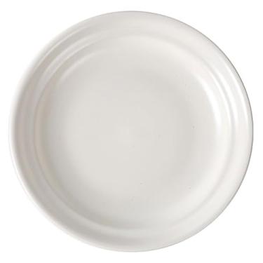 Imagem de URGDWEKJY Prato de jantar moderno, simples, com borda grossa, prato de cerâmica, prato de jantar ocidental, talheres, restaurante, sobremesa, prato de bife, bandeja de jantar