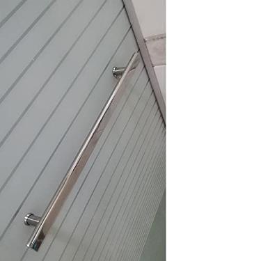 Imagem de Puxador de porta de vidro de empurrar e puxar, puxador de porta de vidro de chuveiro polido de aço inoxidável 304, substituição de maçaneta de porta (tamanho: 350 mm) (cromo 500 mm)