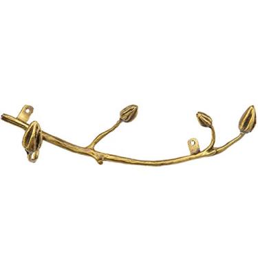 Imagem de Cabides de parede cabides de parede em forma de folha, ganchos de parede criativos estilo americano, decoração de parede de cobre puro, suporte de armazenamento de chave dourada, para toalha de chapéu