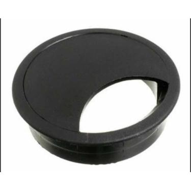 Imagem de Acabamento Passa Fio Mesa Computador Preto 46mm Kit 10 Pçs - comercial