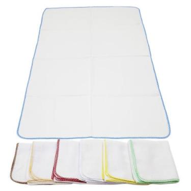 Imagem de Toalha Fralda Quadriculada 68x110 Com Picueta Kit Com 5 Pçs - dugu, Az