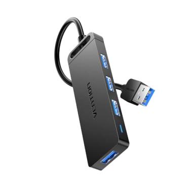 Imagem de VENTION Hub USB 3.0 para laptop - divisor de porta multiUSB, adaptador extensor USB ultrafino, transferência rápida de dados de 4 portas para laptop, MacBook, impressora, PS4, PC, pen drive, HDD