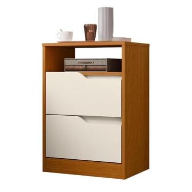 Imagem de Mesa de Cabeceira Gavetas Móveis (Off White/)