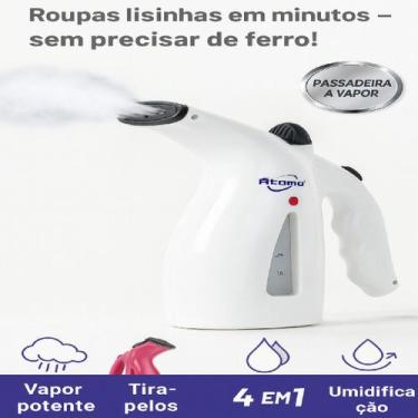 Imagem de Ferro A Vapor 4 Em 1 Para Roupas Portátil Branco Vertical - Mrsementes
