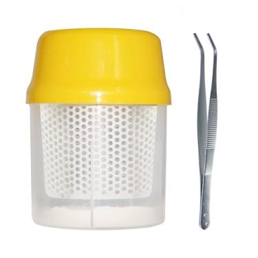 Imagem de NANEEZOO Misturador de pó de críquete, misturador de cálcio para répteis, mistura uniforme de ração para répteis, agitador de nutrientes para lagartos de cobra camaleão lagartixa