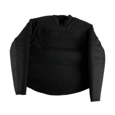 Imagem de Fenteer Colete de esgrima para tutor, jaqueta de manga comprida, proteção para treino, top atlético com zíper, traje de proteção de lona para treino de jogo, Xl
