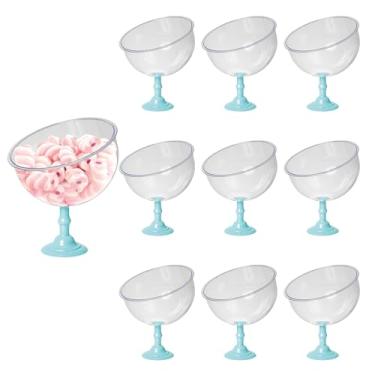 Imagem de 10 Baleiros 1,5l Taça Premium Bomboniere Acrílico Elegante (AZUL TIFFANY)