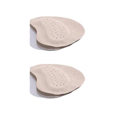 Imagem de 2 pares de almofadas de sola macia para o antepé para metatarso, protetores de sola adesivos, adesivos antiderrapantes para sapatos, almofadas autoadesivas, alívio da dor para os pés para mulheres