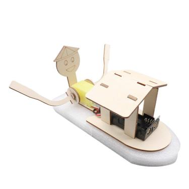 Imagem de Barco elétrico de madeira STEM Science Experiments para crianças