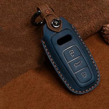Imagem de WSWJDW Couro masculino feminino porta chave do carro capa porta-chaves chaveiro bolsa, adequado para Audi A1 A3 A4 A5 Q7 A6 C5 C6,6