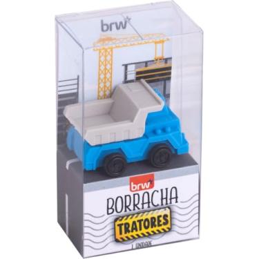 Imagem de Borracha Decorada, BRW, Tratores, 4 Modelos Sortidos, Display com 12