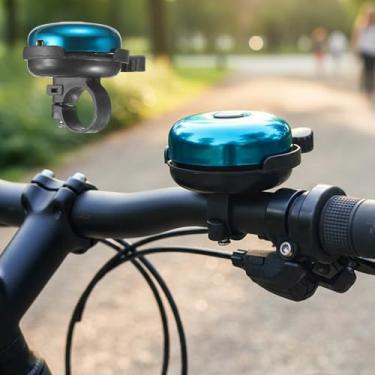 Imagem de Campainha de bicicleta, sino de bicicleta alto para guidão com base, alavanca de polegar fácil para segurança de ciclismo, som claro para equitação urbana