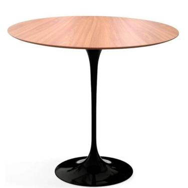 Imagem de Mesa Lateral Tulipa Saarinen Redonda 51 cm Freijó Preto