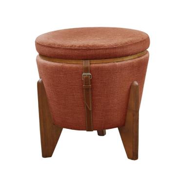 Imagem de Puff Banqueta Fênix Baú Mesa Castellar Móbile Linho Terracota