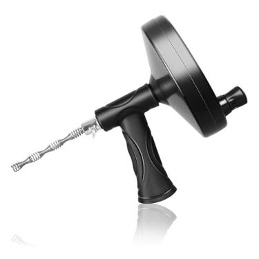 Imagem de Eixo helicoidal de drenagem, 80 metros, ferramenta de remoção de entupimento de encanamento para pia, banheiro, cozinha, banheira, preto