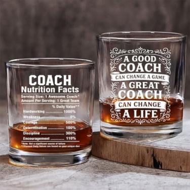 Imagem de TAMUNBEE Presentes de treinador, presentes de vidro de uísque de cristal para homens e mulheres, presente de agradecimento para homens ou mulheres, copos de uísque, presente de vidro à moda antiga de