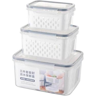 Imagem de Conjunto de 3 Potes Herméticos com Cesto Organizador, Branco