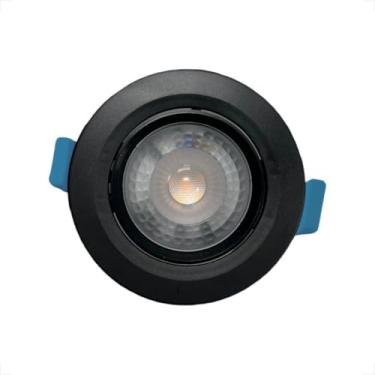 Imagem de KIT10 SPOT LED 7W PRETA REDONDO BRANCO QUENTE 3000K