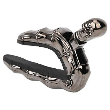 Imagem de RiToEasysports Braçadeira/suporte para Capo de Guitarra de Caveira Com Borracha de Resiliência Forte, Controle de Torque Rotativo, para Guitarra Clássica, Ukulele (Preto)