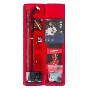 Imagem de GeekHouse Violino chinês de 2 cordas para iniciantes, marca de fonema Erhu de instrumentos nacionais tradicionais para nível de entrada com arco e acessórios (painel Paulownia - bolsa preta)