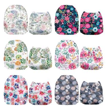 Imagem de Mama Koala 1.0 Fraldas de pano para bebês, pacote com 6 apenas capas de bolso (sem inserções) - Fraldas de bolso laváveis e reutilizáveis de tamanho único para recém-nascidos e crianças pequenas
