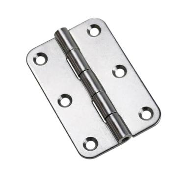 Imagem de Dobradiça dobrável industrial plana 304 aço inoxidável seis furos soltas dobradiça de porta mecânica filete de rolamento 75 * 50