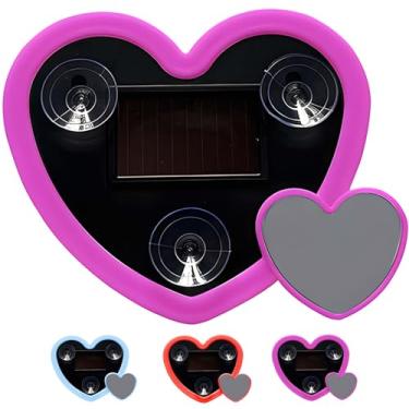 Imagem de Luz ambiente LED para carro movida a energia solar - Detalhe neon em forma de coração para janelas traseiras e laterais, 5 modos, presente romântico para Natal, Dia dos Namorados, aniversário