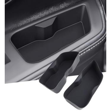 Imagem de KATORN Inserções de porta traseira para Toyota Grand Highlander 2026 2025 2024, acessórios internos TPE porta-copos protetores de capas para Grand Highlander 2024-2026, preto