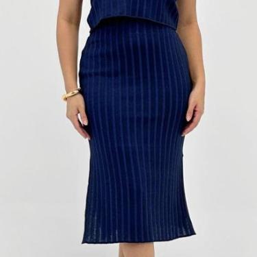 Imagem de Saia Via Tricot Modal Midi Feminina-Feminino