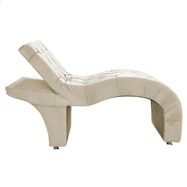Imagem de Maca Estética Estofada Reclinável Ergonômica Veludo Marilia Bege