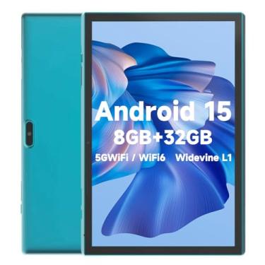 Imagem de Tablet de 10 polegadas, Android 14, tablets Android de 10,1 polegadas, DDR4, 6 GB de RAM (expansão de 4 GB) ROM de 32 GB de 2 MP + 8 MP, câmera dupla, WiFi-6 BT, suporta expansão de 1 TB, aba IPS de