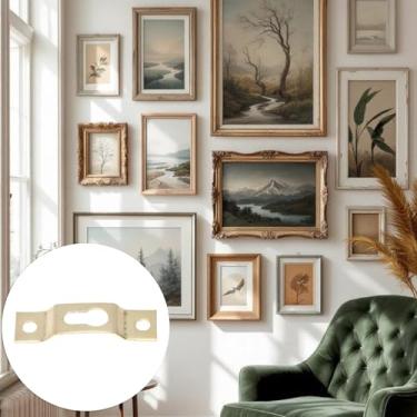 Imagem de Generic 20 peças cabides para fotos pequeno gancho embutido ferro dourado 38 x 11 mm