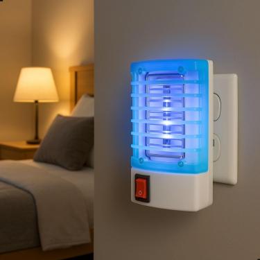 Imagem de Luminária Elétrica Abajur Noturno Armadilha de Mosquito e Insetos 127–220V Cor Sortida