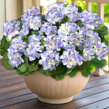 Imagem de Flores artificiais de gerânio TURNMEON para decoração ao ar livre x4